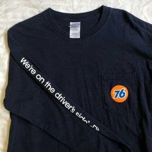 VINTAGE GILDAN 76 GAS LONG SLEEVE T SHIRT